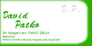 david patko business card